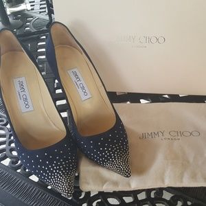 Jimmy Choo Navy Blue Pumps